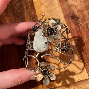 925 Sterling Silver and Amethyst Moonstone bracelet